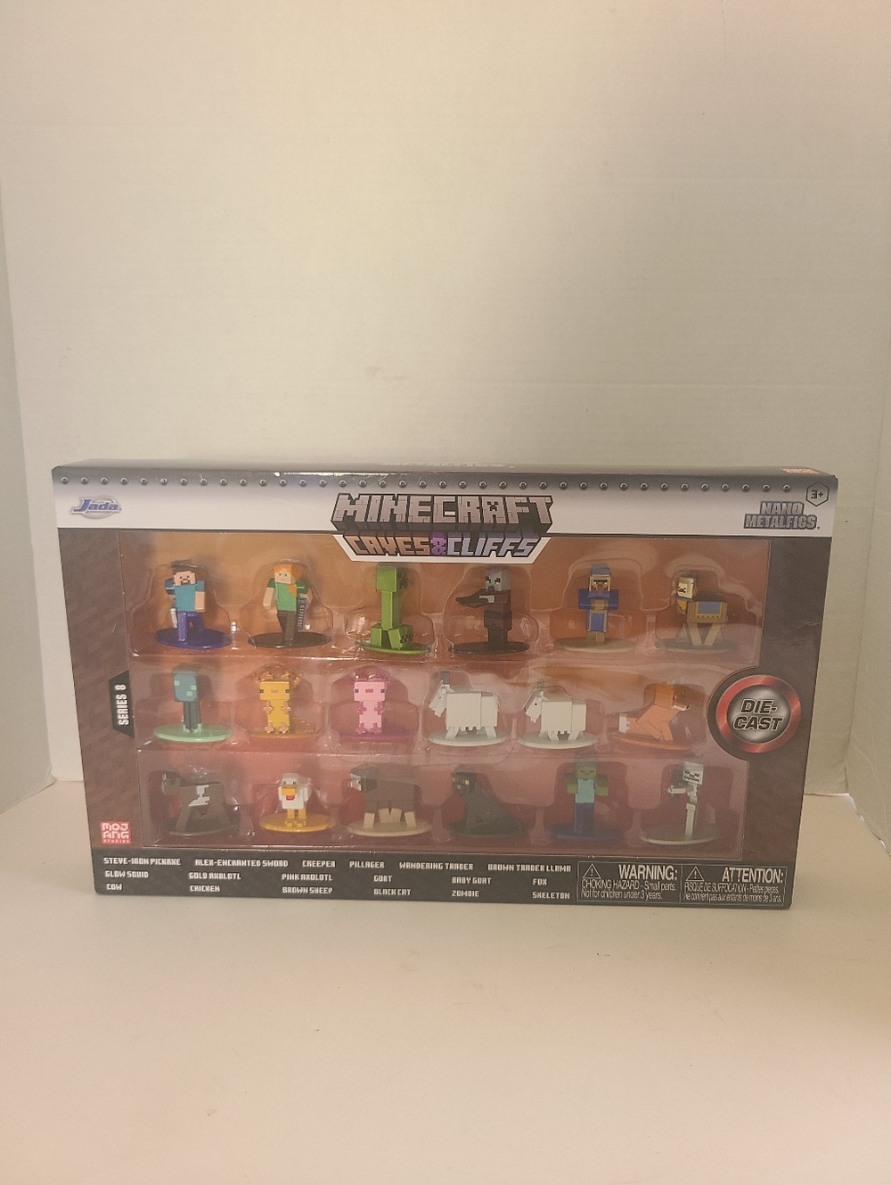 Minecraft Series 8 Caves & Cliffs Set Of 18 Diecast Figures By Jada Toys New